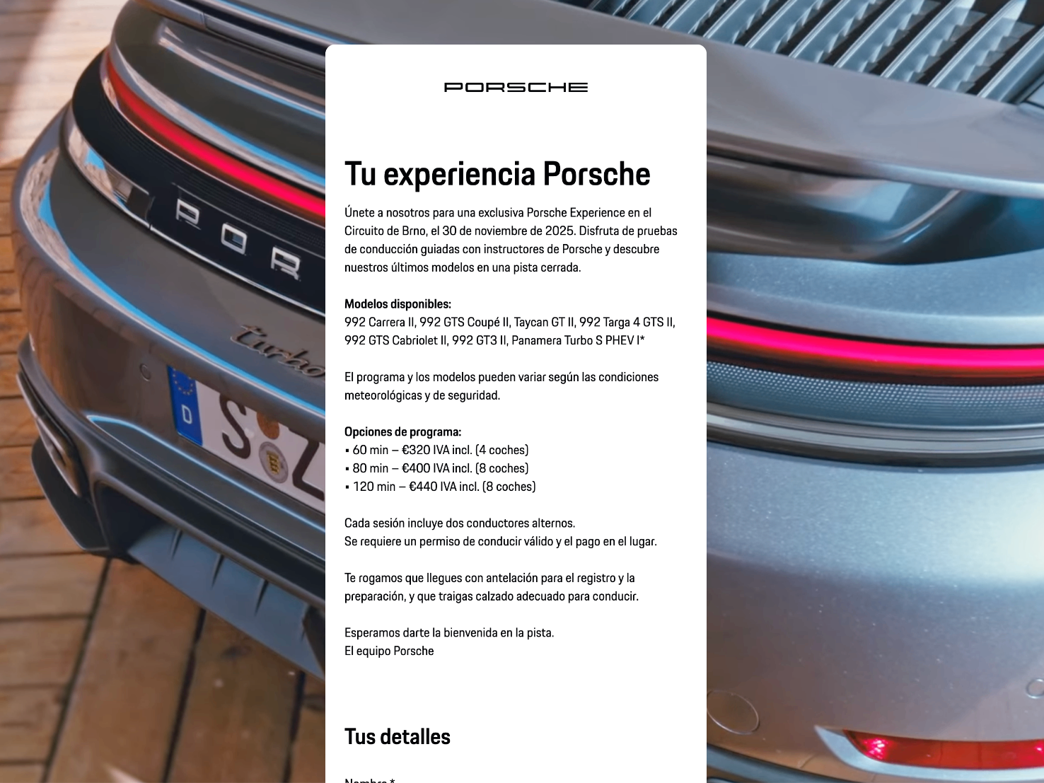Porsche Track Experience